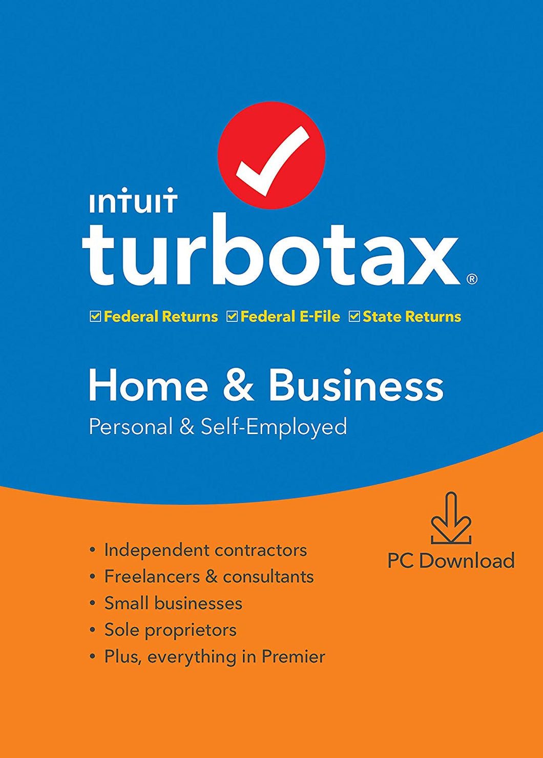 TurboTax Home & Business + State 2019 Tax Software  [PC Download]